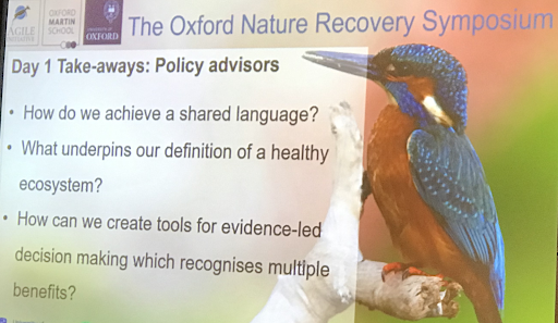 Symposium on the science of nature recovery, Oxford University